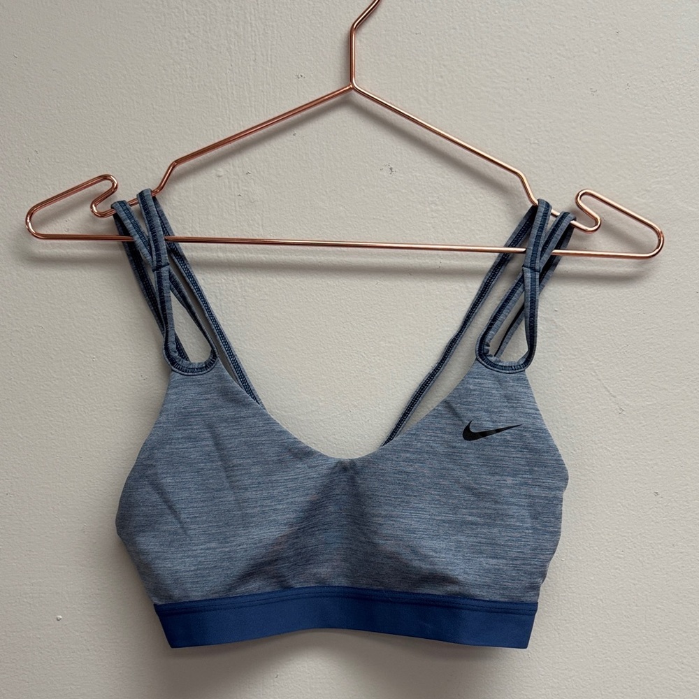 Nike Women's Dri-FIT Blue Heather Sports Bra